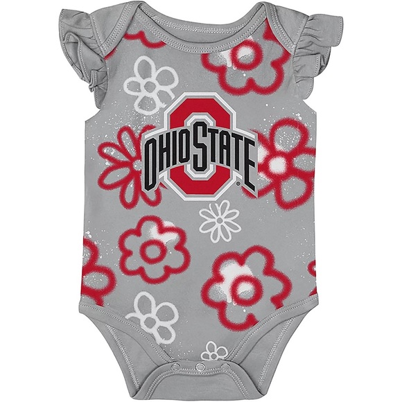 2 Piece Ohio State Buckeyes Scarlett and Gray Onesies - Picture 13 of 13